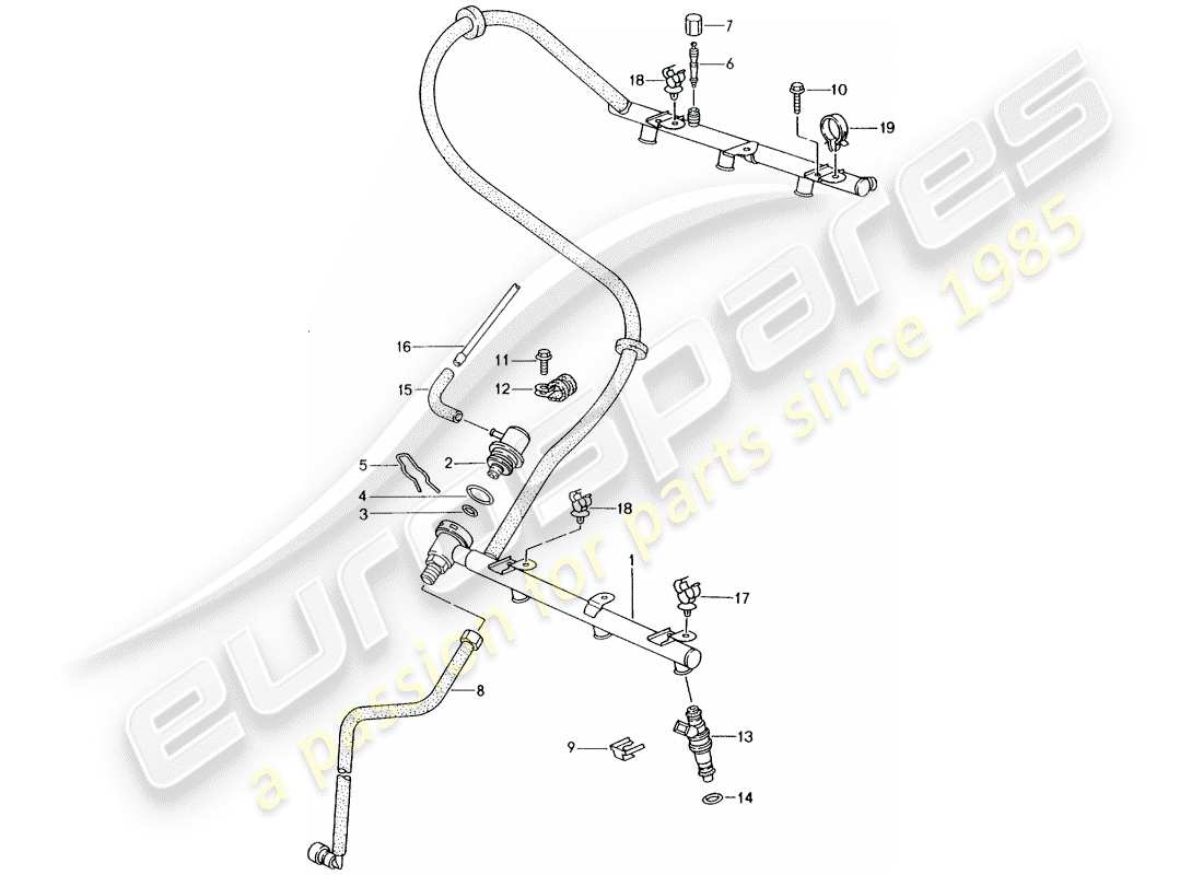 Porsche Boxster 986 (2004) FUEL COLLECTION PIPE Part Diagram
