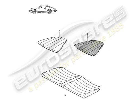 a part diagram from the Porsche Seat 944/968/911/928 (1988) parts catalogue