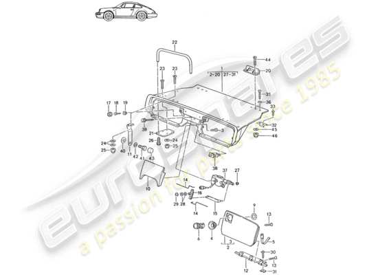 a part diagram from the Porsche Seat 944/968/911/928 (1992) parts catalogue