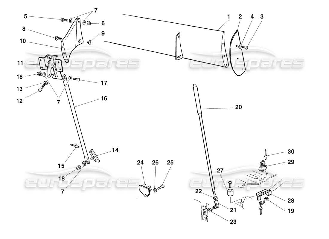 Ferrari 355 Challenge (1999) REAR WING Parts Diagram