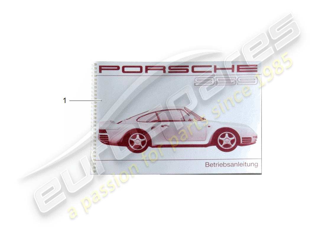 Porsche After Sales lit. (1994) INSTRUCTION MANUAL Part Diagram