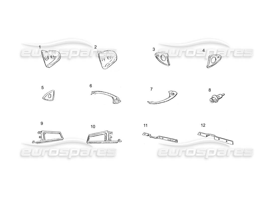 Ferrari 250 GT (Coachwork) DOOR (continued) Parts Diagram