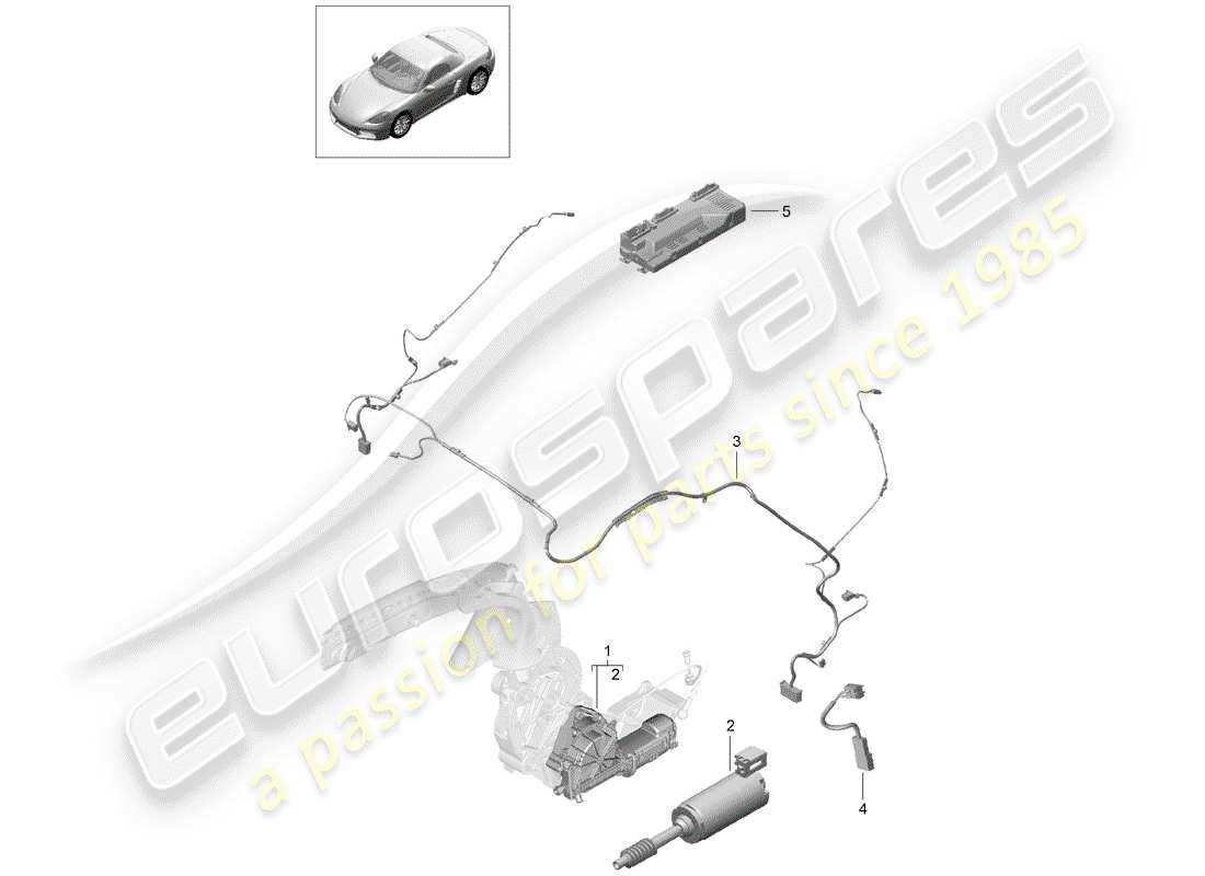 Porsche 718 Boxster (2020) TOP STOWAGE BOX Part Diagram