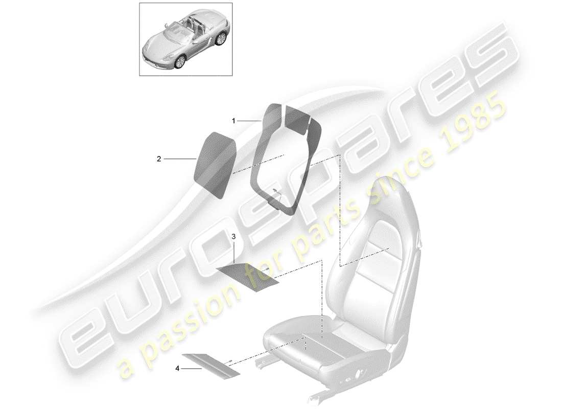 Porsche 718 Boxster (2020) heater element Part Diagram