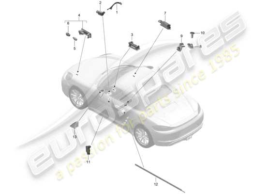 a part diagram from the Porsche 718 Boxster (2020) parts catalogue