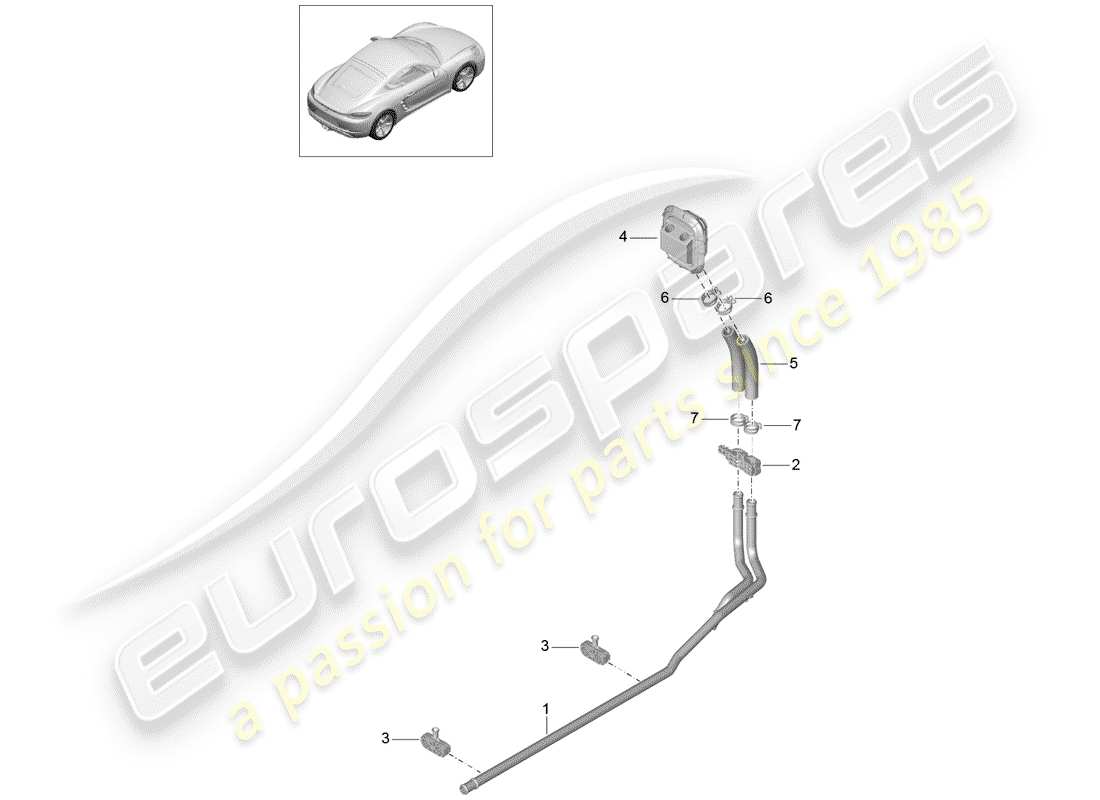 Porsche 718 Cayman (2018) HEATER Part Diagram