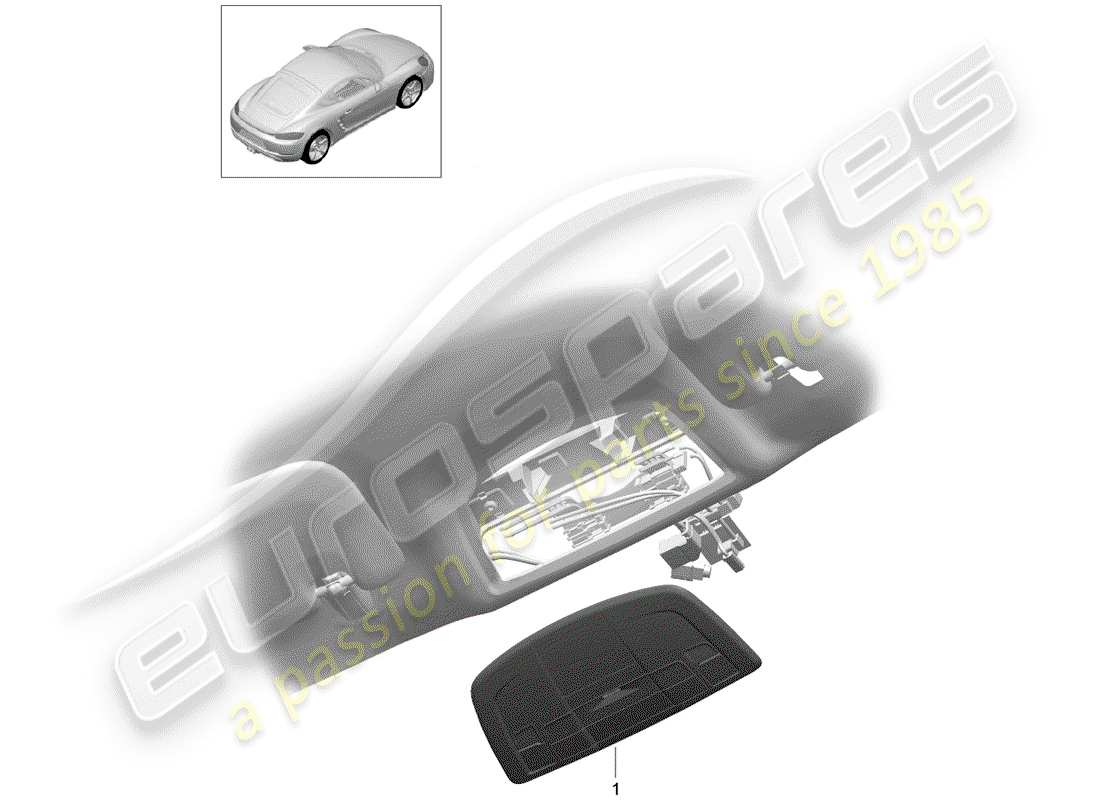 Porsche 718 Cayman (2018) BRACKET Part Diagram