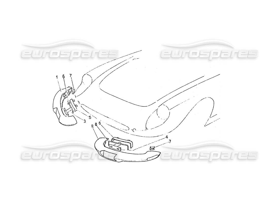Ferrari 365 GT 2+2 (Coachwork) Front Bumpers Parts Diagram