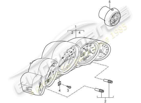 a part diagram from the Porsche 911 T/GT2RS (2012) parts catalogue