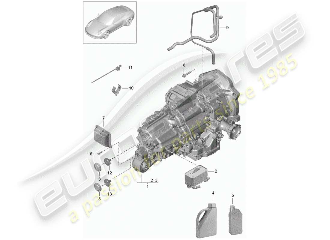 Porsche 991 (2014) - PDK - Part Diagram