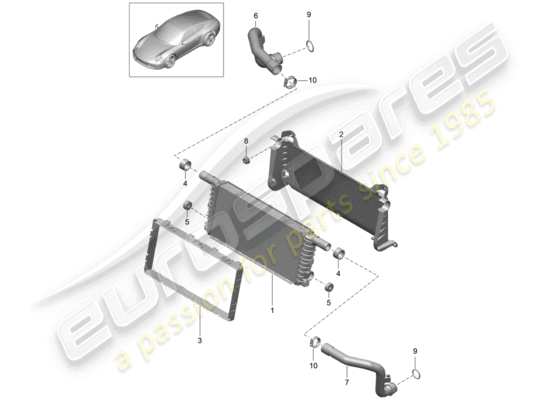 a part diagram from the Porsche 991 (2016) parts catalogue