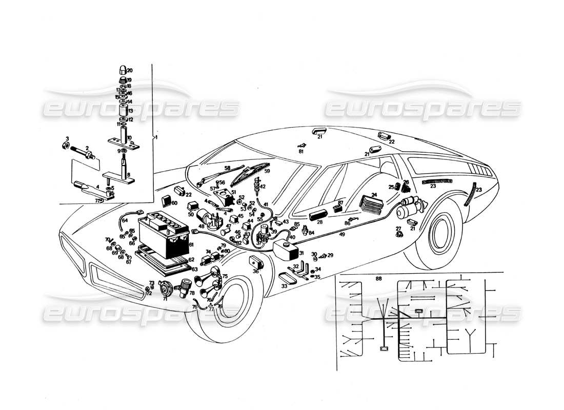 Maserati Bora Electrical Equpment Parts Diagram