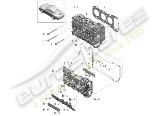 a part diagram from the Porsche 991 Gen. 2 (2017) parts catalogue