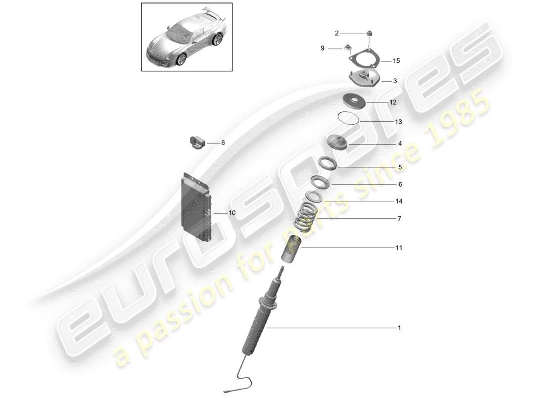 Porsche 991R/GT3/RS (2014) VIBRATION DAMPER Part Diagram