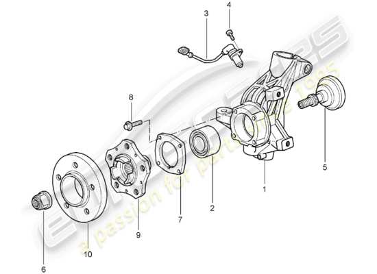 a part diagram from the Porsche 997 (2005) parts catalogue