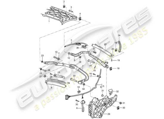 a part diagram from the Porsche 997 (2007) parts catalogue