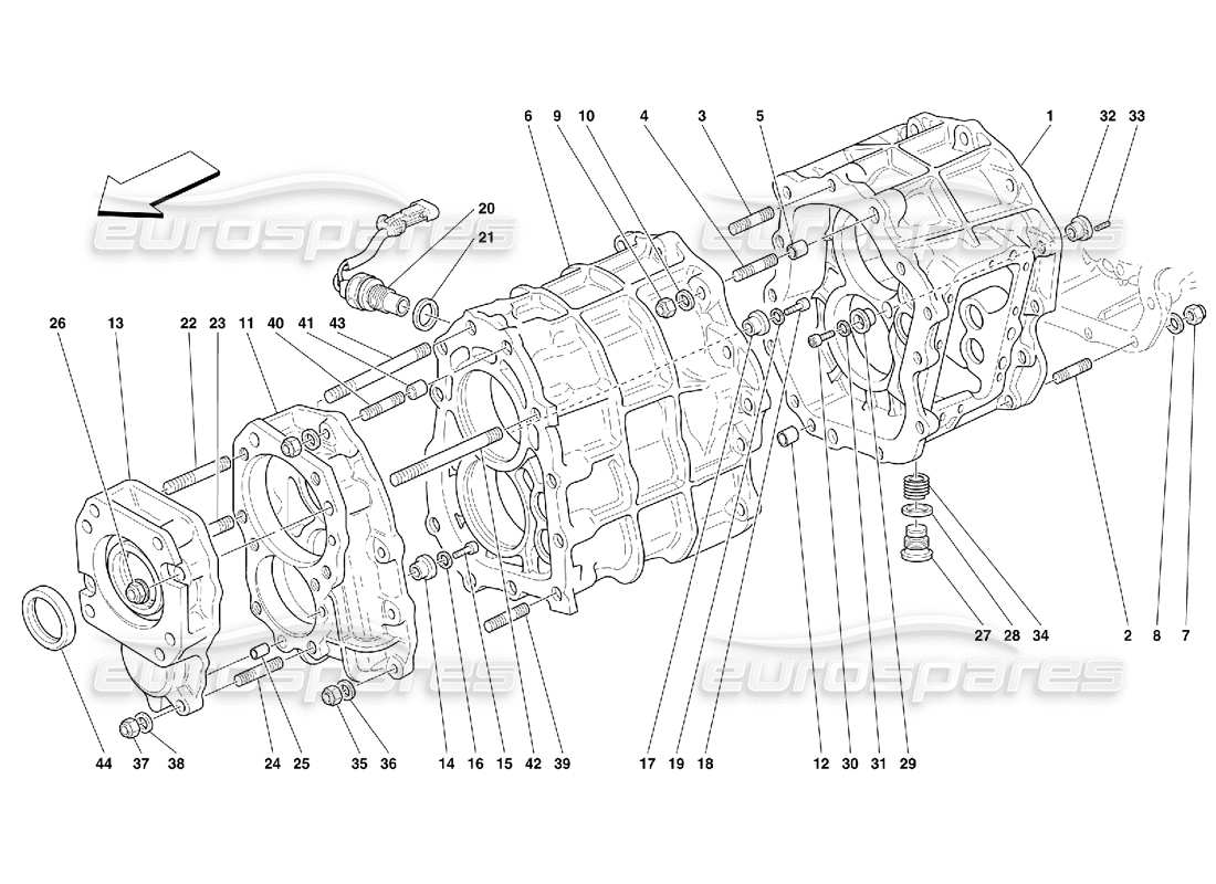 Ferrari 456 GT/GTA Gearbox -Not for 456 GTA Parts Diagram