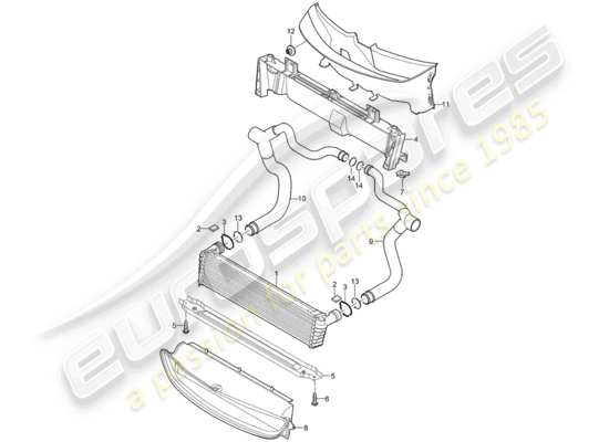 a part diagram from the Porsche 997 T/GT2 parts catalogue