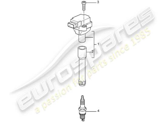 a part diagram from the Porsche Boxster 987 (2008) parts catalogue