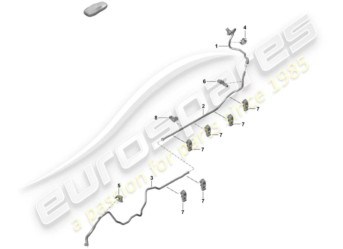 Porsche Boxster Spyder (2019) VACUUM LINE Parts Diagram