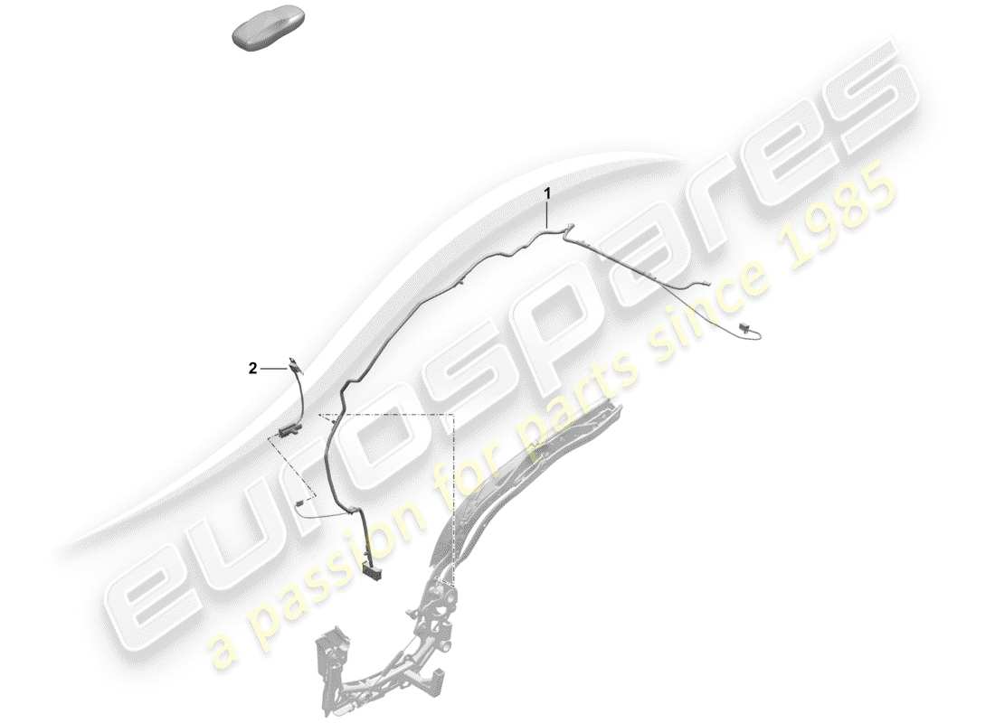 Porsche Boxster Spyder (2019) Convertible top Parts Diagram