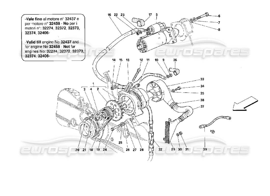 Ferrari 512 TR Current Generator -Valid Till Engine No ...- Parts Diagram