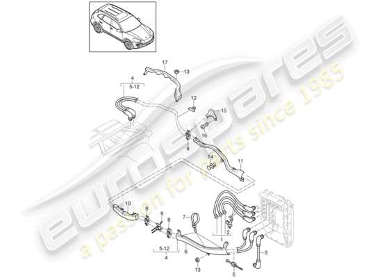 a part diagram from the Porsche Cayenne E2 (2011) parts catalogue