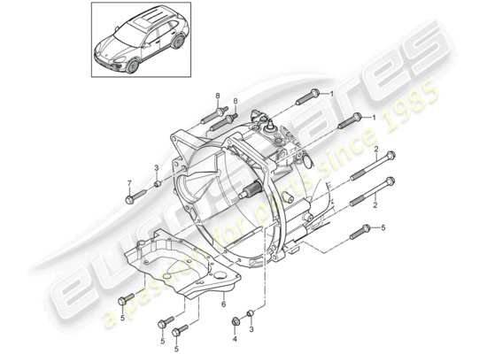 a part diagram from the Porsche Cayenne E2 (2013) parts catalogue