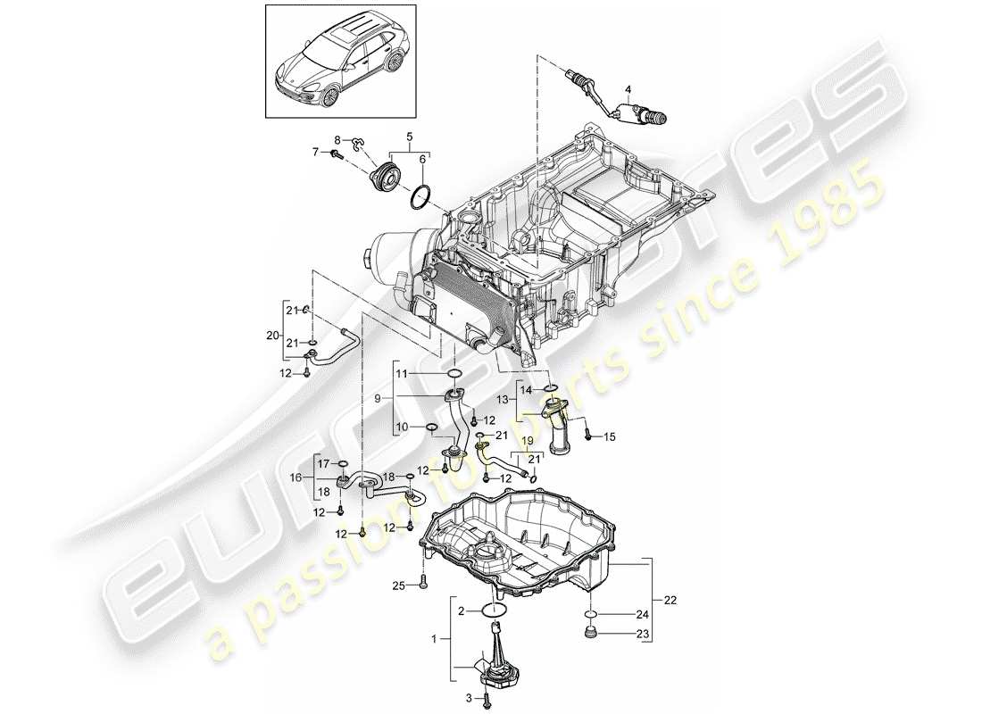Porsche Cayenne E2 (2015) suction tube Part Diagram