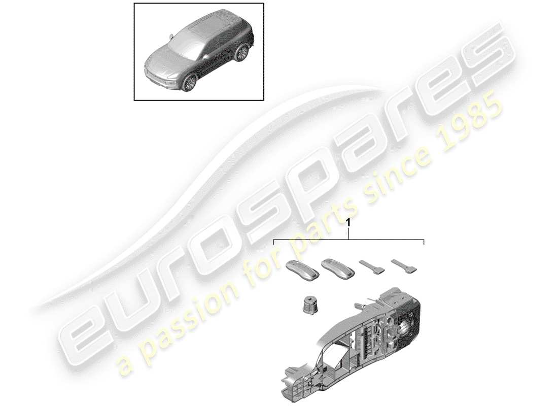 Porsche Cayenne E3 (2018) 1 SET LOCK CYLINDERS Parts Diagram