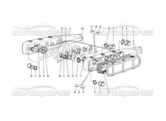 a part diagram from the Ferrari 400 GT (Mechanical) parts catalogue