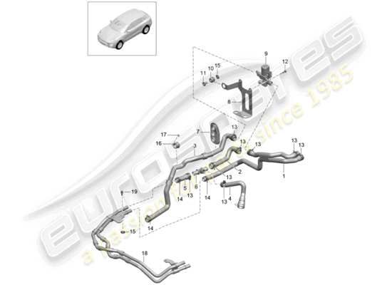 a part diagram from the Porsche Macan (2017) parts catalogue