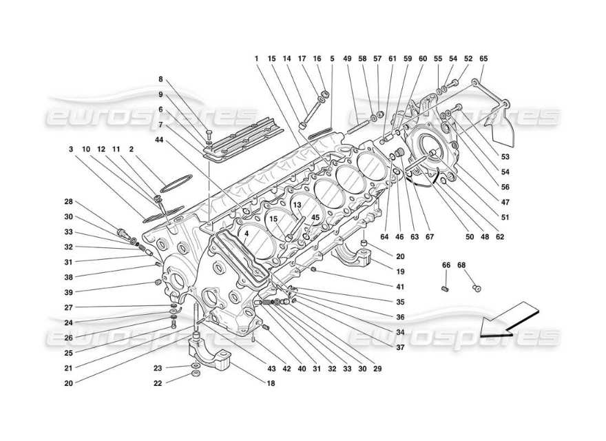Ferrari Part RH GASKET (TIMING CHAIN) 154035 New