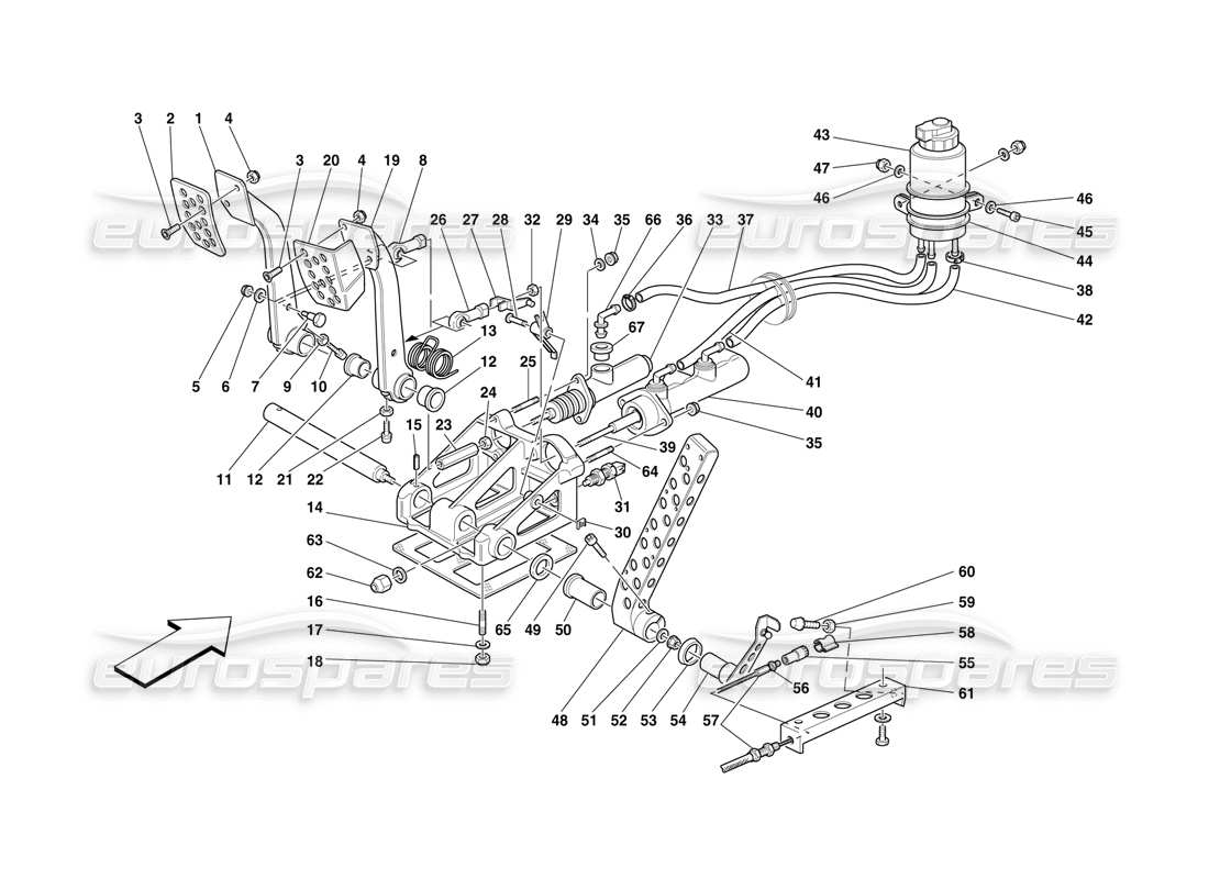 Ferrari F50 PEDAL ASSY Part Diagram