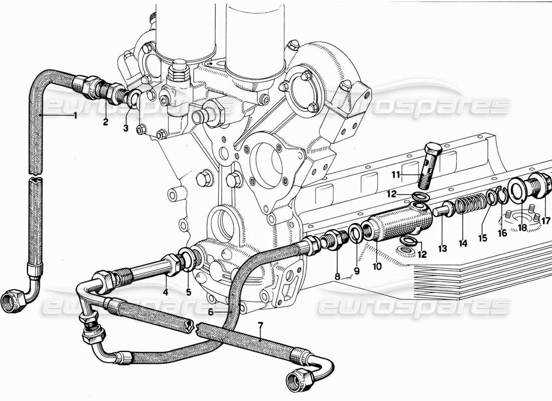 Ferrari 365 GT 2+2 (Mechanical) OIL PRESSURE VALVE Parts Diagram