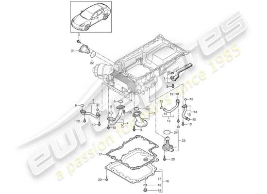 a part diagram from the Porsche Panamera 970 (2011) parts catalogue