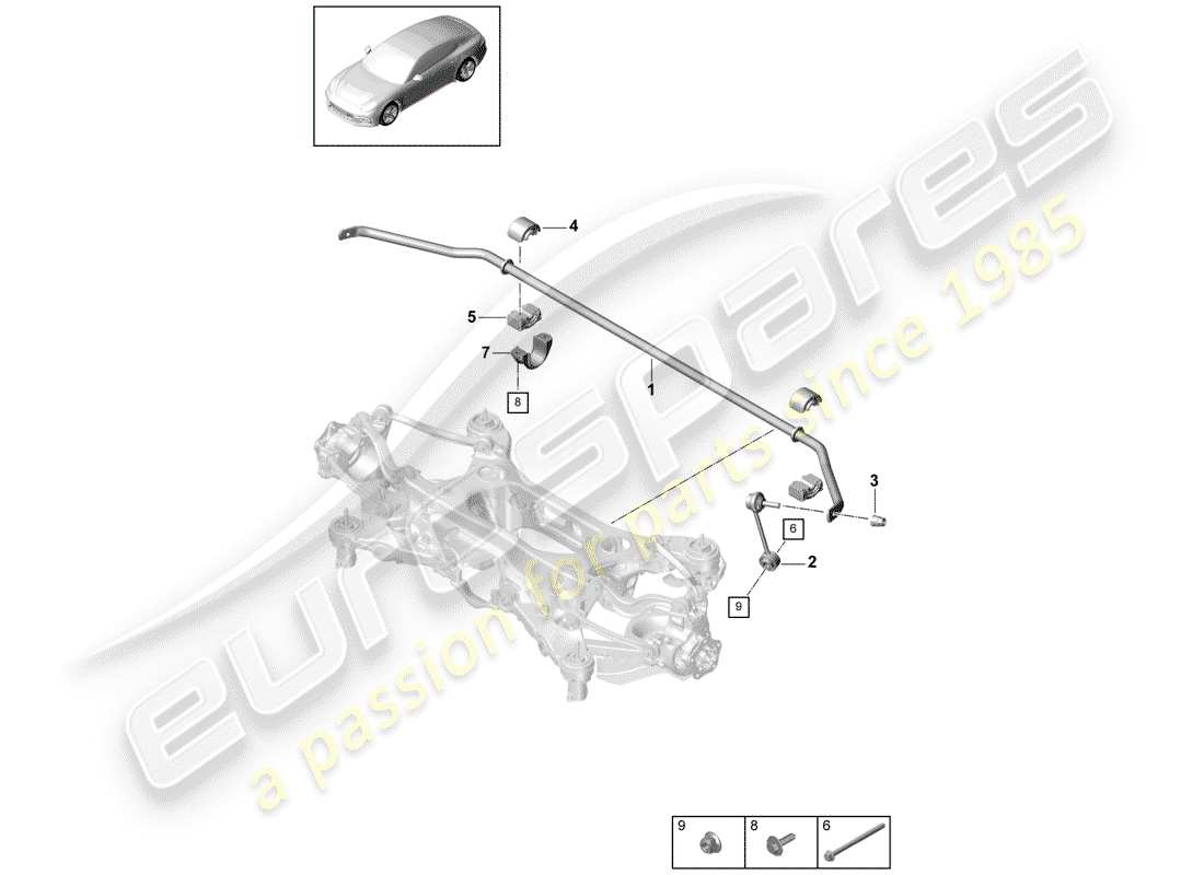 Porsche Panamera 971 (2017) stabilizer Parts Diagram