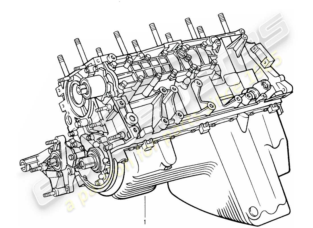 Porsche Replacement catalogue (1970) Short Engine Part Diagram