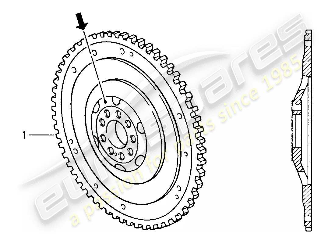 Porsche Replacement catalogue (1976) FLYWHEEL Part Diagram