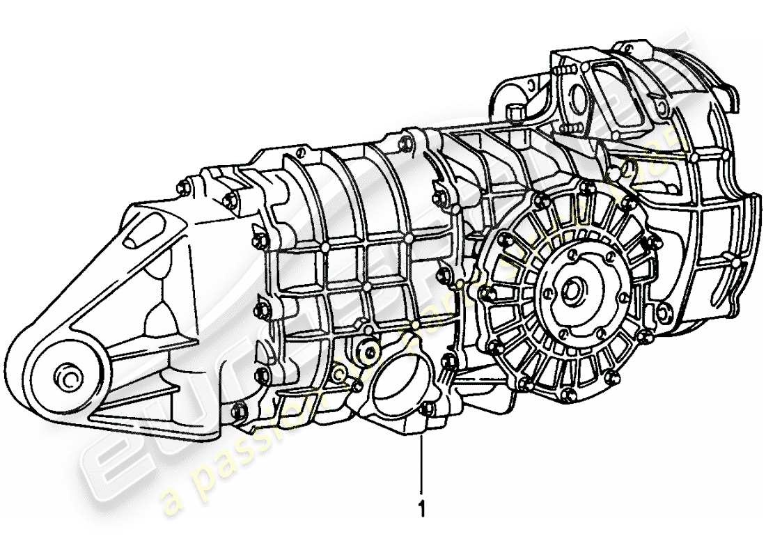 Porsche Replacement catalogue (1976) MANUAL GEARBOX Part Diagram