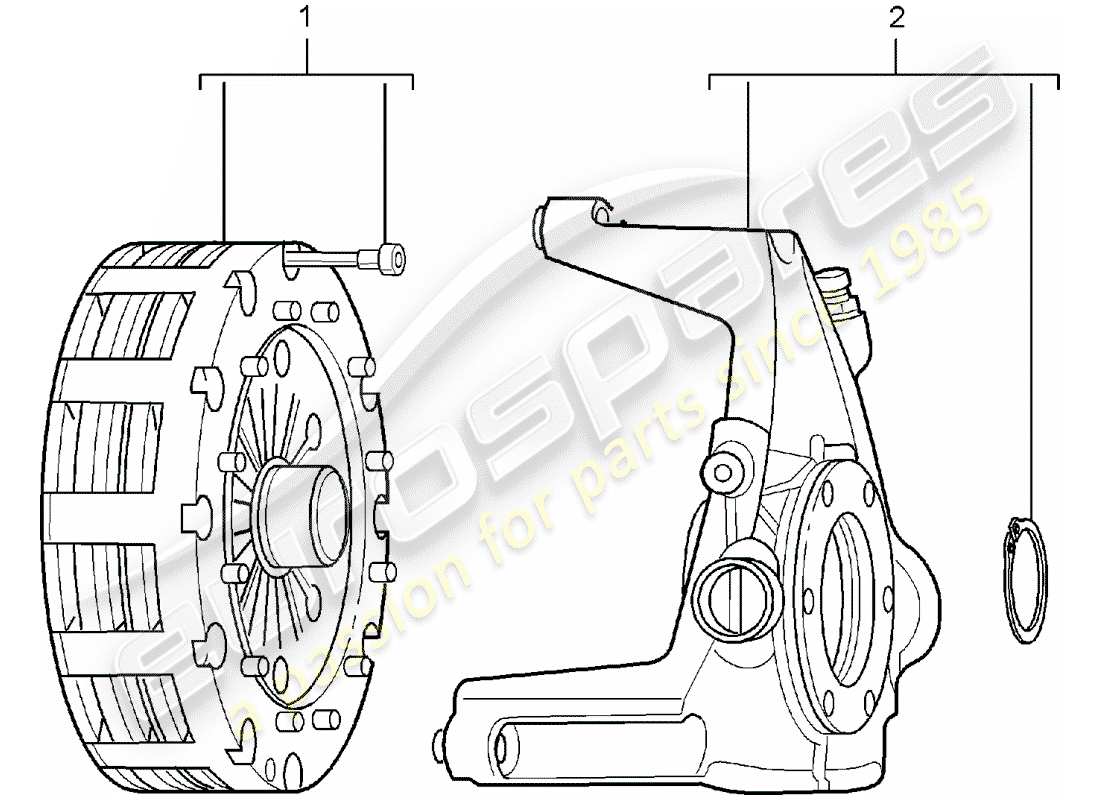 Porsche Replacement catalogue (1976) clutch Part Diagram