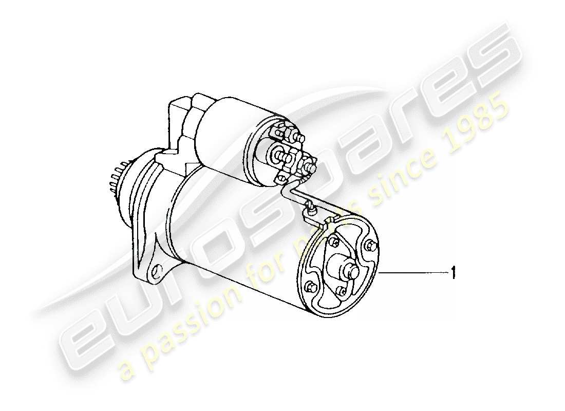 Porsche Replacement catalogue (1976) STARTER Part Diagram