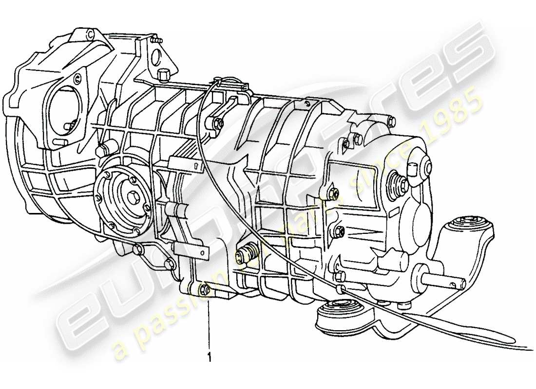 Porsche Replacement catalogue (1986) MANUAL GEARBOX Part Diagram