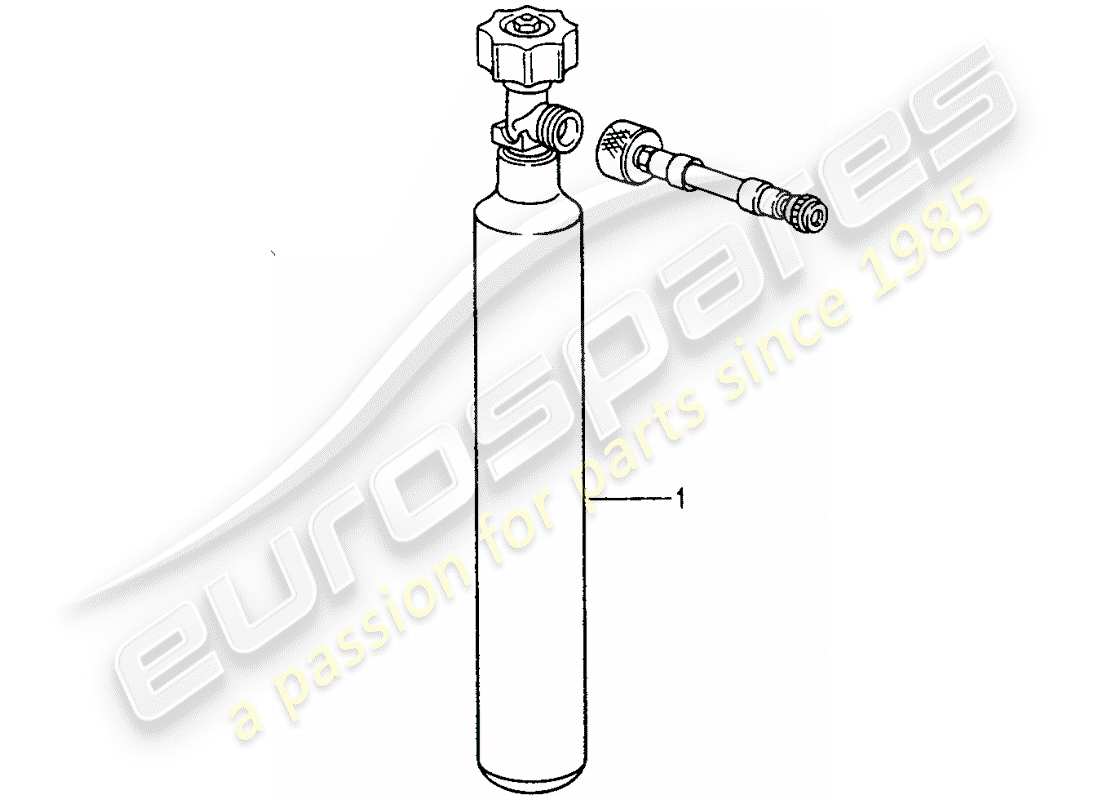 Porsche Replacement catalogue (1986) COMPRESSED AIR BOTTLE Part Diagram