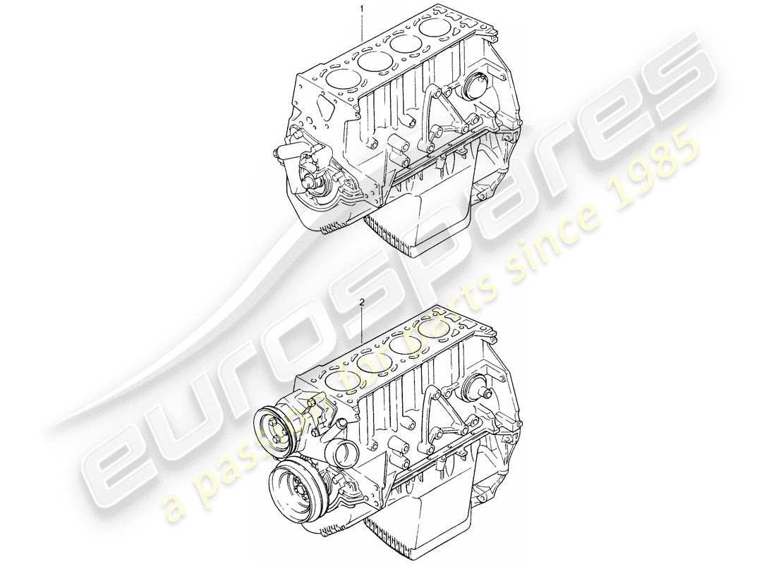 Porsche Replacement catalogue (1998) Short Engine Part Diagram