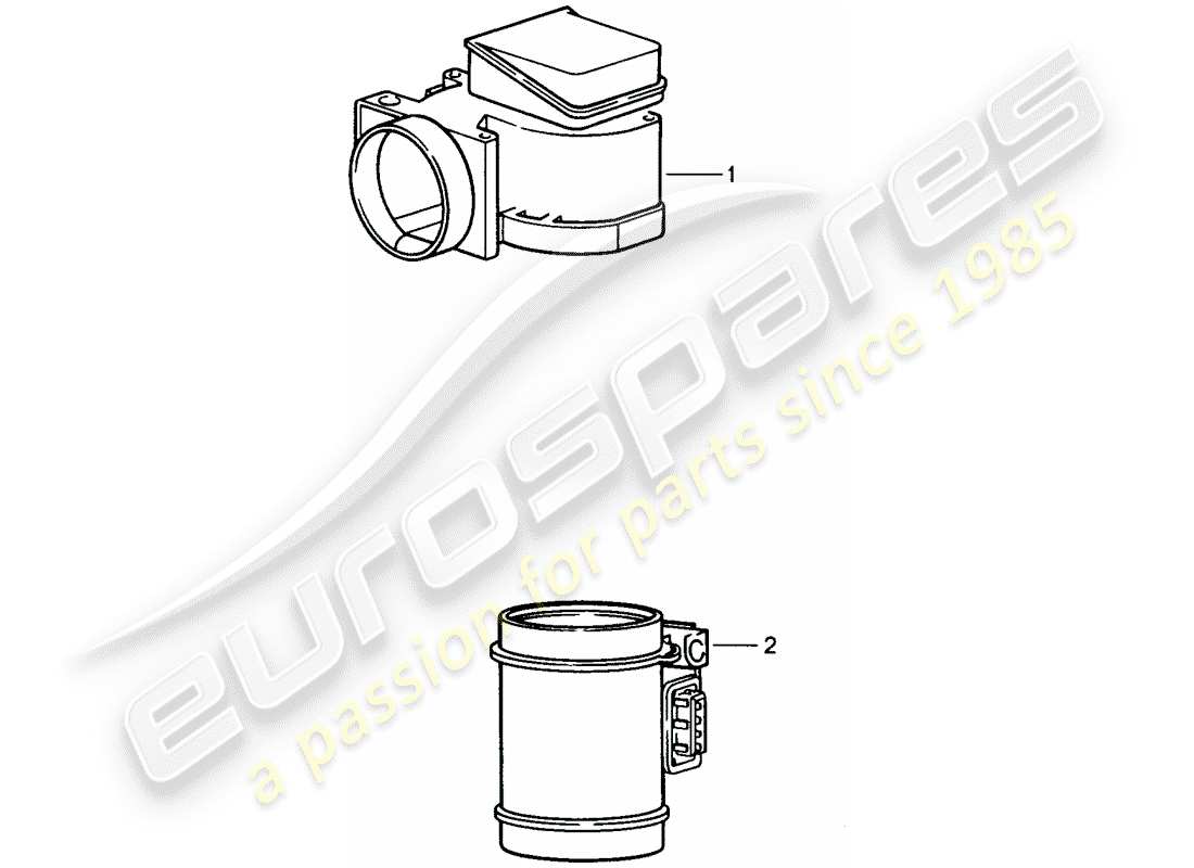 Porsche Replacement catalogue (1998) MASS AIR FLOW SENSOR Part Diagram