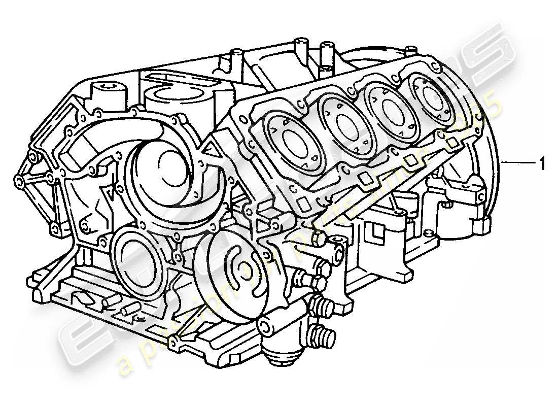 Porsche Replacement catalogue (2007) crankcase Part Diagram