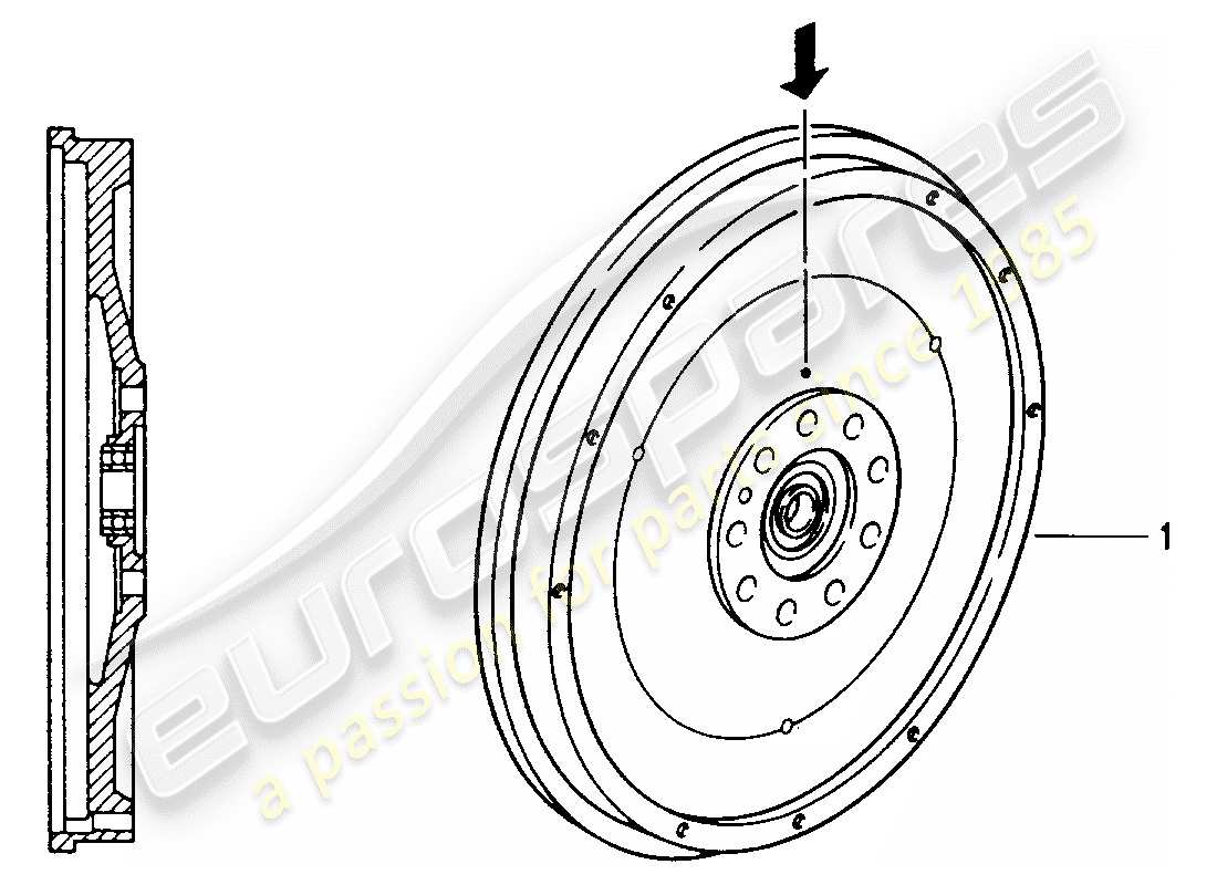Porsche Replacement catalogue (2007) FLYWHEEL Part Diagram