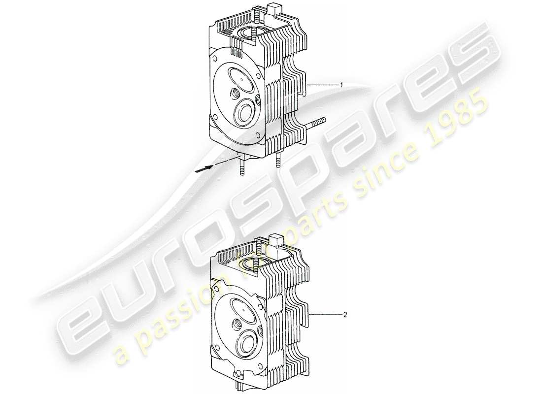 Porsche Replacement catalogue (2007) CYLINDER HEAD Part Diagram