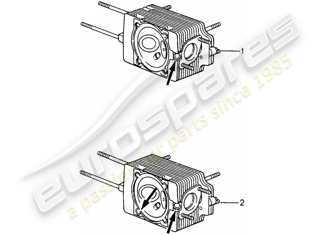 Porsche Replacement catalogue (2007) CYLINDER HEAD Part Diagram